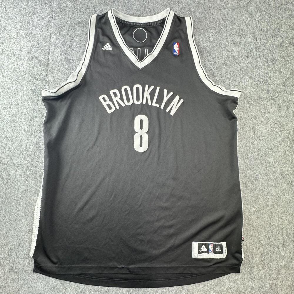 Brooklyn Nets Jersey Mens 2XL Black NBA Basketball Deron Williams 8 Adidas